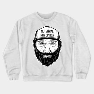 No shave November beard man Crewneck Sweatshirt